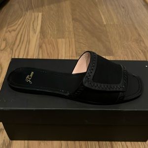 J Crew Linen Slides